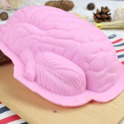 Human Brain Mold Brain Cake Mould Spooky Halloween Decoration