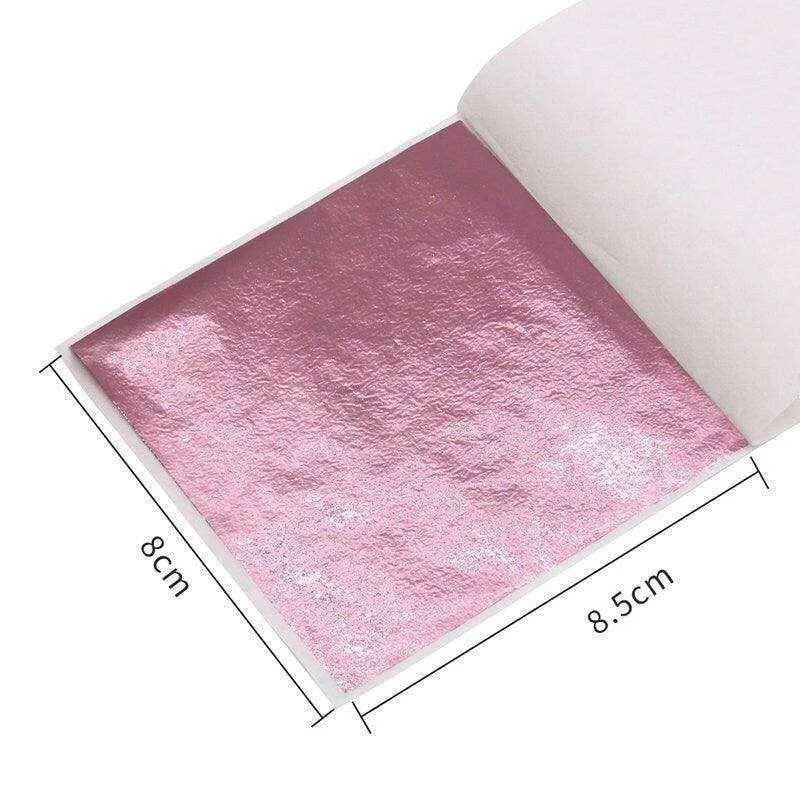 Imitation Gold Leaf Sheets For Guiding Pink Blue Black Gold And Silver Foil Paper