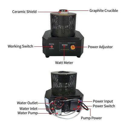 Induction Heating Electric Gold Melting Machine For Gold Silver And Copper