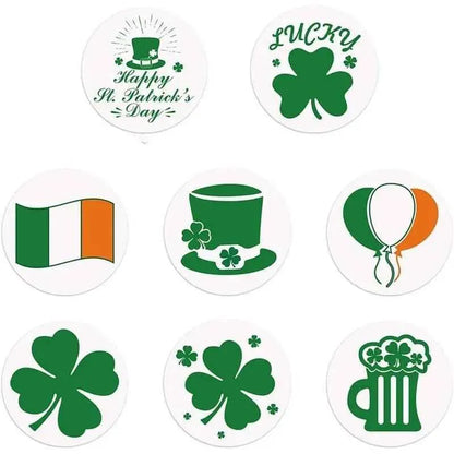 Irish Day Stickers St. Patrick's Day Sticker Roll Package Labels Gift Wrap Supplies