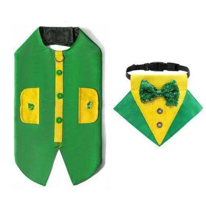 Irish Festival Holy Pet Suit Vest - Polyester, Style 1 & Style 2 - Sizes S-XXL , 