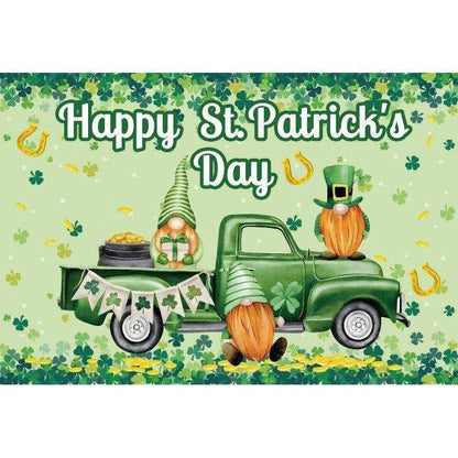 Irish National Day Party Background Banner - Festive Flag, Polyester Fabric, 150x100cm & 180x120cm , 