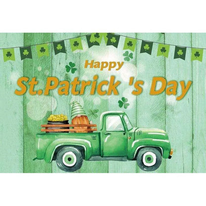 Irish National Day Party Background Banner - Festive Flag, Polyester Fabric, 150x100cm & 180x120cm , 