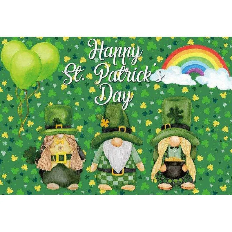 Irish National Day Party Background Banner - Festive Flag, Polyester Fabric, 150x100cm & 180x120cm , 