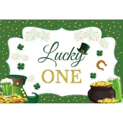 Irish National Day Party Background Banner - Festive Flag, Polyester Fabric, 150x100cm & 180x120cm , 