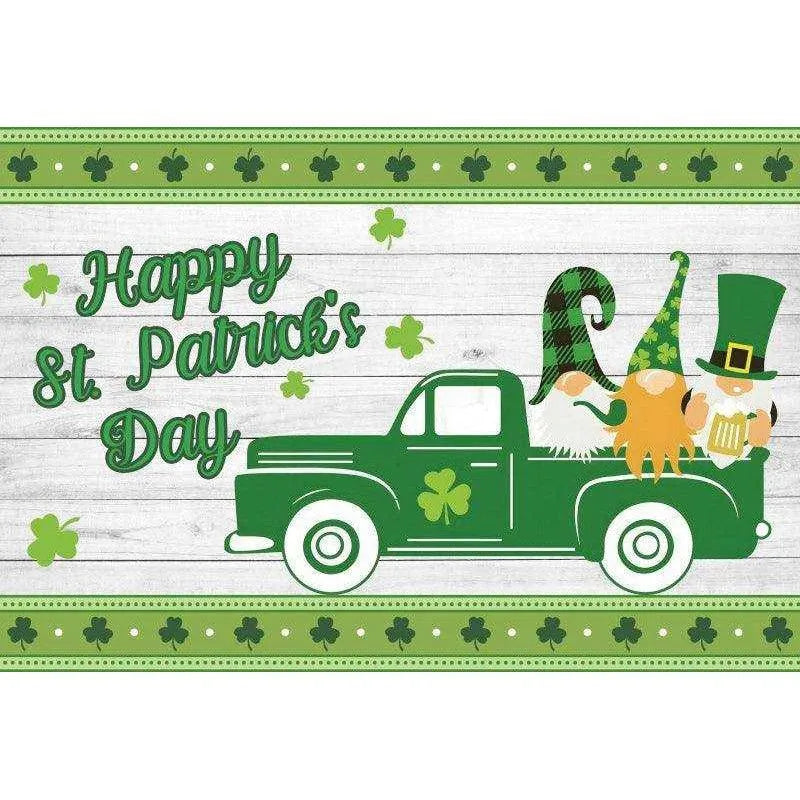 Irish National Day Party Background Banner - Festive Flag, Polyester Fabric, 150x100cm & 180x120cm , 