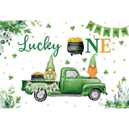 Irish National Day Party Background Banner - Festive Flag, Polyester Fabric, 150x100cm & 180x120cm , 