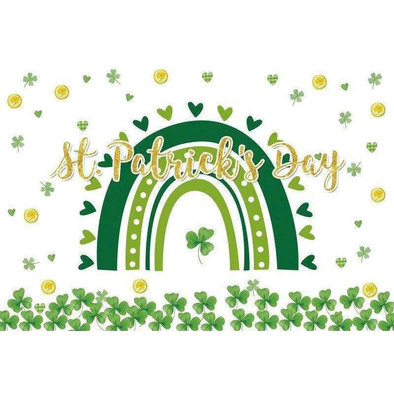 Irish National Day Party Background Banner - Festive Flag, Polyester Fabric, 150x100cm & 180x120cm , 