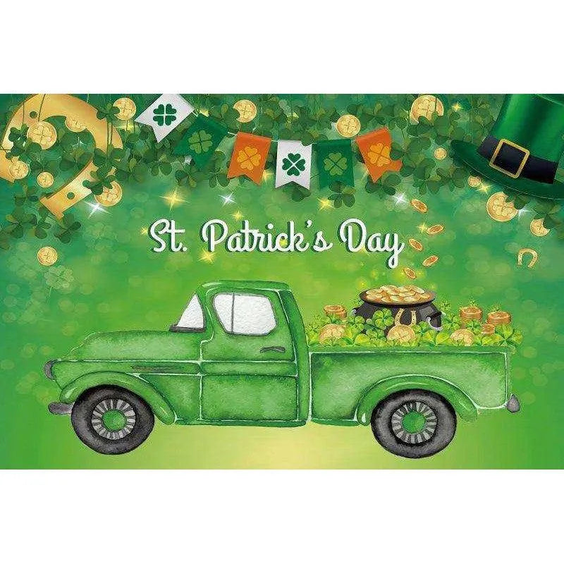 Irish National Day Party Background Banner - Festive Flag, Polyester Fabric, 150x100cm & 180x120cm , 