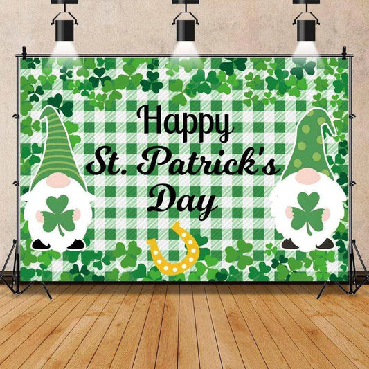 Irish National Day Party Background Banner - Festive Flag, Polyester Fabric, 150x100cm & 180x120cm , 