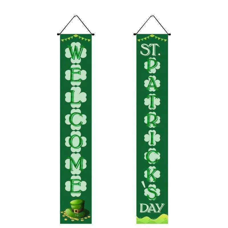 Irish National Day Porch Flag - 22 Unique St. Pat's Day Couplets (Pair) , 