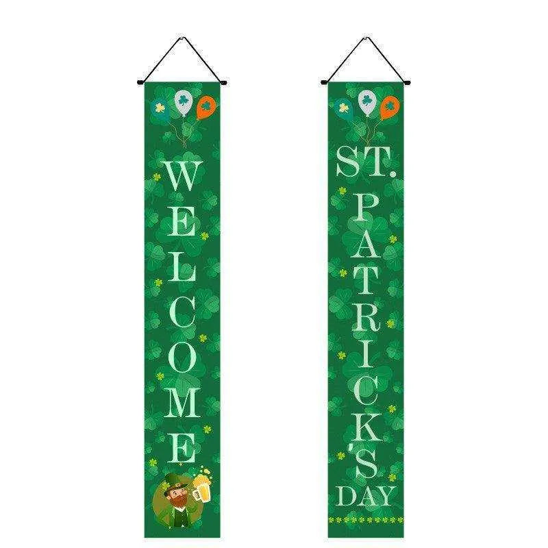 Irish National Day Porch Flag - 22 Unique St. Pat's Day Couplets (Pair) , 