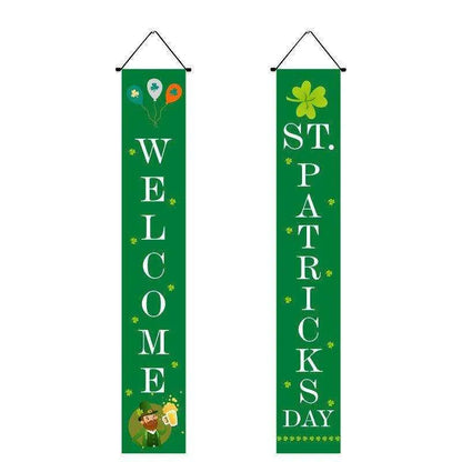 Irish National Day Porch Flag - 22 Unique St. Pat's Day Couplets (Pair) , 