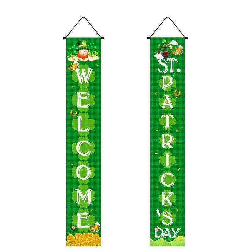 Irish National Day Porch Flag - 22 Unique St. Pat's Day Couplets (Pair) , 