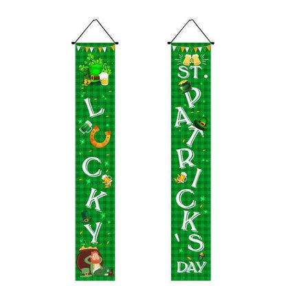 Irish National Day Porch Flag - 22 Unique St. Pat's Day Couplets (Pair) , 