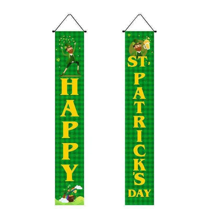 Irish National Day Porch Flag - 22 Unique St. Pat's Day Couplets (Pair) , 