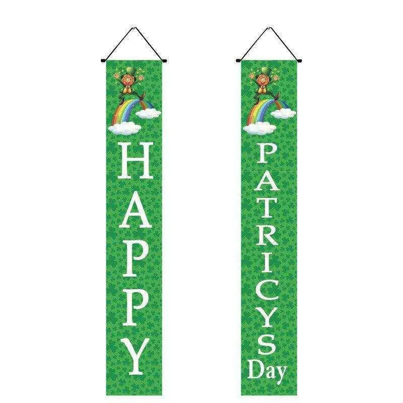 Irish National Day Porch Flag - 22 Unique St. Pat's Day Couplets (Pair) , 