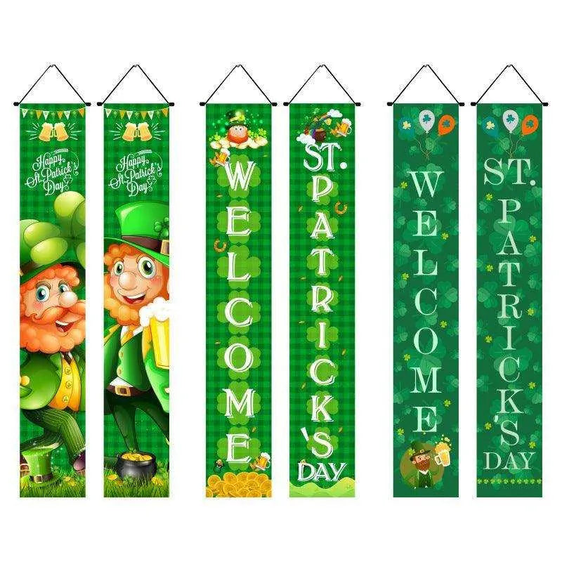 Irish National Day Porch Flag - 22 Unique St. Pat's Day Couplets (Pair) , 