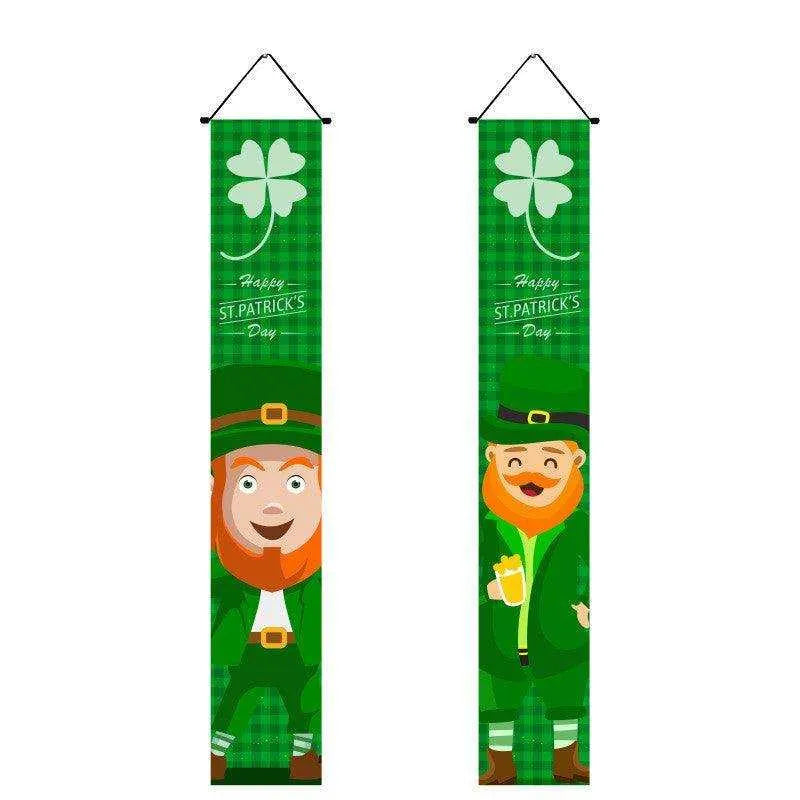 Irish National Day Porch Flag - 22 Unique St. Pat's Day Couplets (Pair) , 