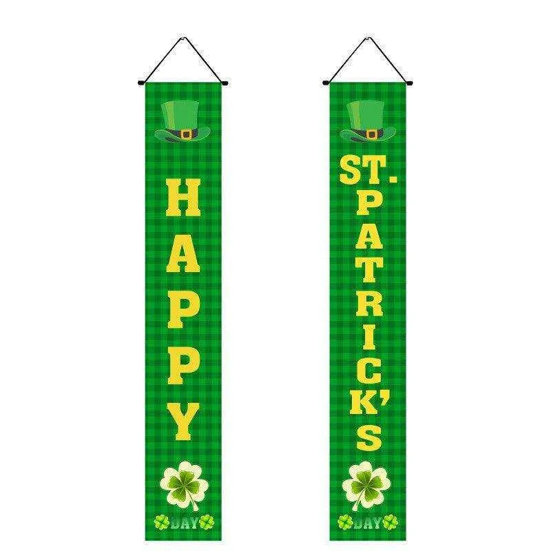 Irish National Day Porch Flag - 22 Unique St. Pat's Day Couplets (Pair) , 