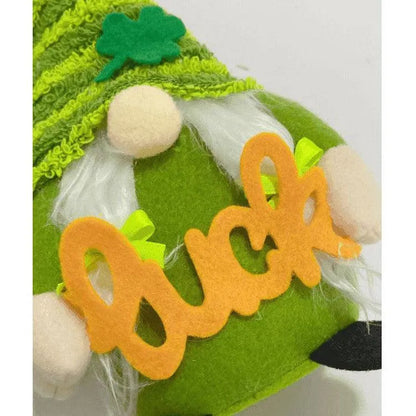 Irish St Patrick's Day No Face Doll Shamrock Decoration - Polyester, 18x7x9cm; 29x12x7cm , 