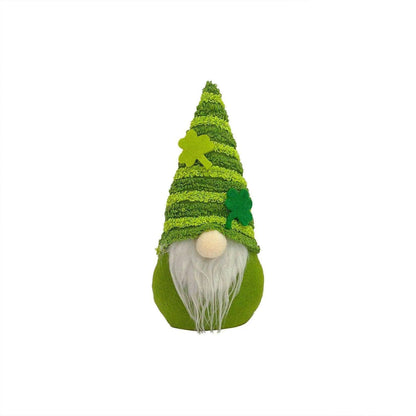 Irish St Patrick's Day No Face Doll Shamrock Decoration - Polyester, 18x7x9cm; 29x12x7cm , 