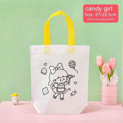 Crianças DIY Pintura Doodle Bolsa Bolsa de artesanato para jardim de infância