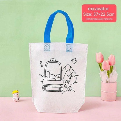 Crianças DIY Pintura Doodle Bolsa Bolsa de artesanato para jardim de infância