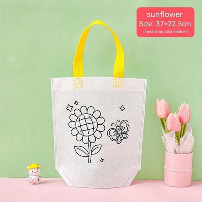 Crianças DIY Pintura Doodle Bolsa Bolsa de artesanato para jardim de infância