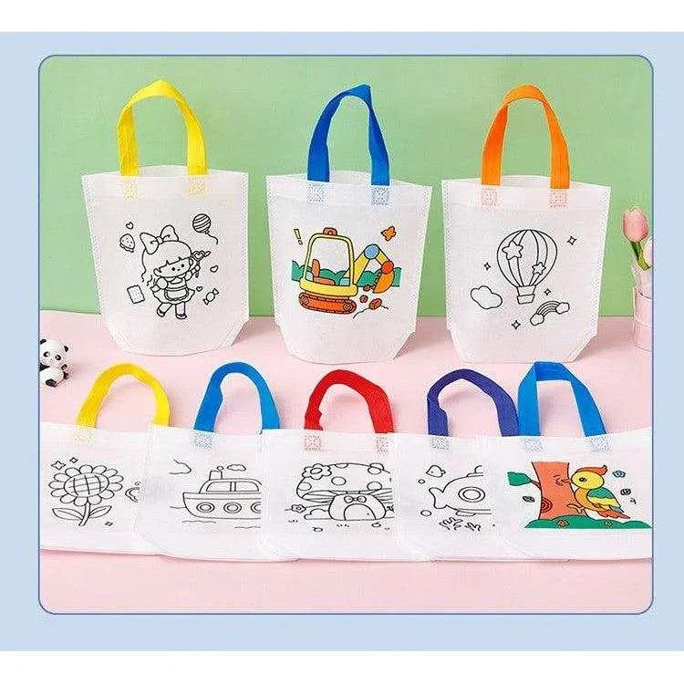 Crianças DIY Pintura Doodle Bolsa Bolsa de artesanato para jardim de infância