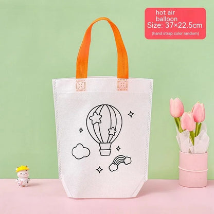 Crianças DIY Pintura Doodle Bolsa Bolsa de artesanato para jardim de infância