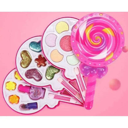 Kids Makeup Kit Lollipop Shape Makeup Beauty Set Gift For Girls Toy Kits For Kids Makeup Pretend Play