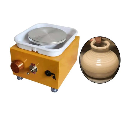 Kids Pottery Wheel Potter's Turntable Washable Basin Electric Wheel For Beginners Kids Activity