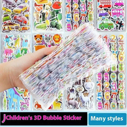 Kids Stickers 3D Bubble Stickers Bulk