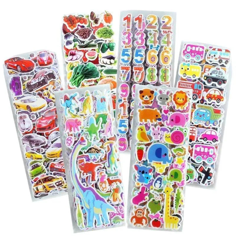 Kids Stickers 3D Bubble Stickers Bulk