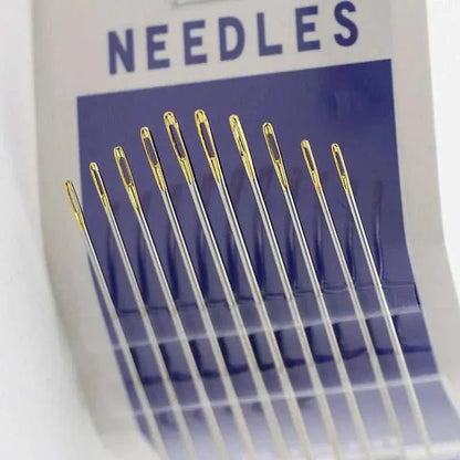 Large Eye Needle Set Golden Eye Needles Sewing Supplies