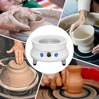 Large Potter's Wheel With Detachable Basin And Pottery Tools