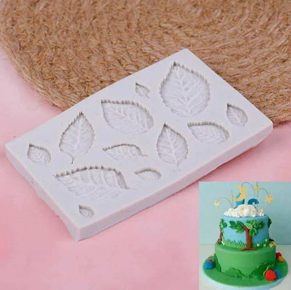 Leaves Mold Cake Fondant Decorating Tool Candy Mold Baking Accessories Kitchen Supplies Cupcake Icing Molds DIY Cake Sugarpaste