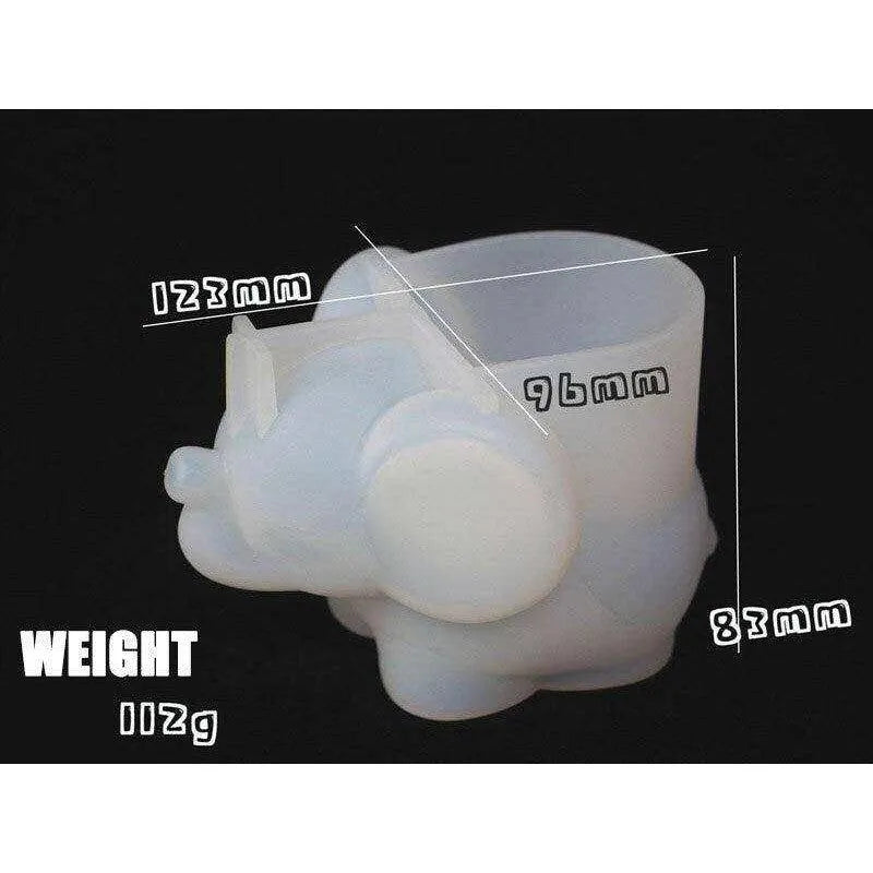 Little Elephant Mold Epoxy Resin Plaster Cement Mold Animal Decoration Jewellery Holder Storage Container Candle Holder Mold