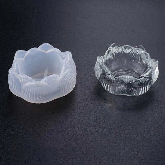 Lotus Candlestick Mold Storage Box Ashtray Mould