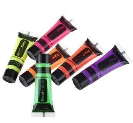 Luminous face paint tubes party makeup body art supplies