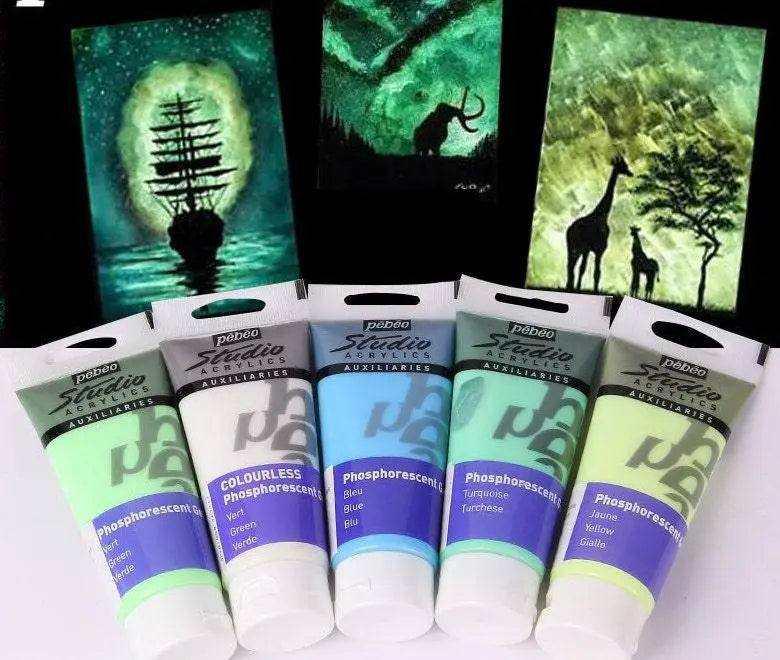 Luminous paint glow in the dark paint acrylic 100ml tub