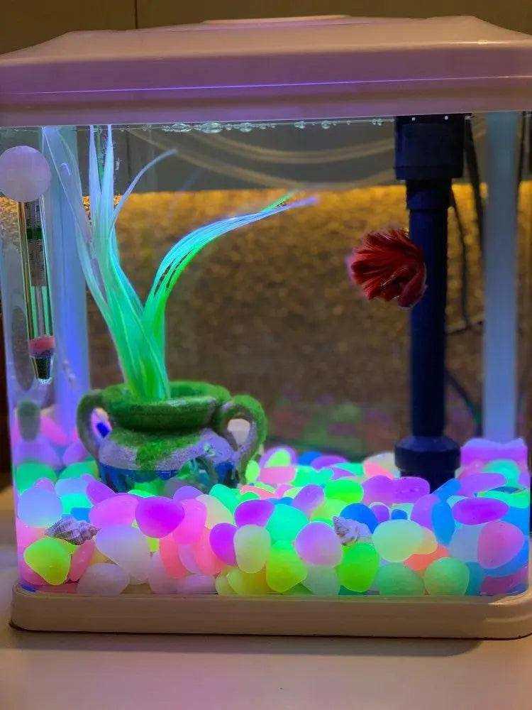 Luminous pebbles glow stones for fish tank aquarium decor