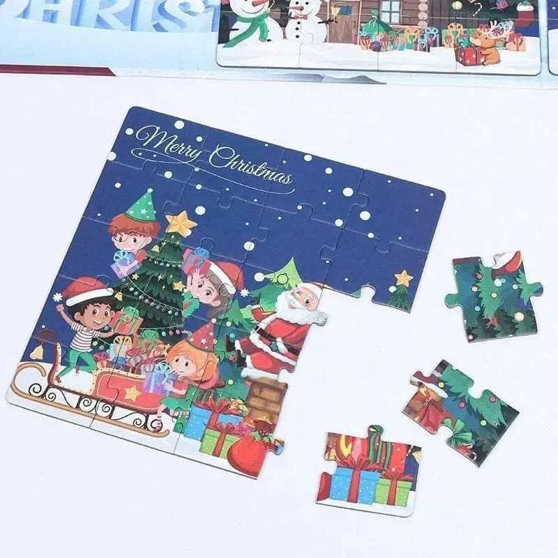 Magnetic Jigsaw Puzzles For Kids Children Puzzle Book 60pcs Puzzle Piece 3 Christmas Designs Educational Toy