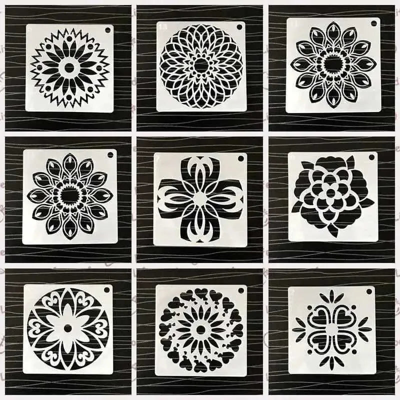 Mandala Templates 48 Reusable Mandala Stencil For DIY Arts and Crafts Flower Template Set Drawing Stencils Painting Supplies Artists Gifts