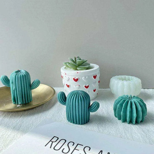 Mini Cactus Candle Mold DIY Desktop Decoration Gypsum Cactus Mold