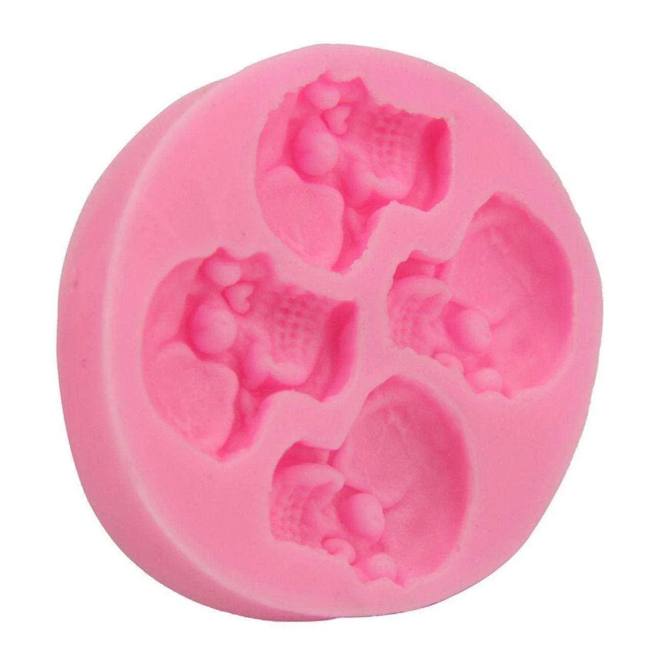 Mini Skulls Mold 4 Skull Silicone Mould Baking Accessories Halloween Candy Making Tool Fondant Decoration