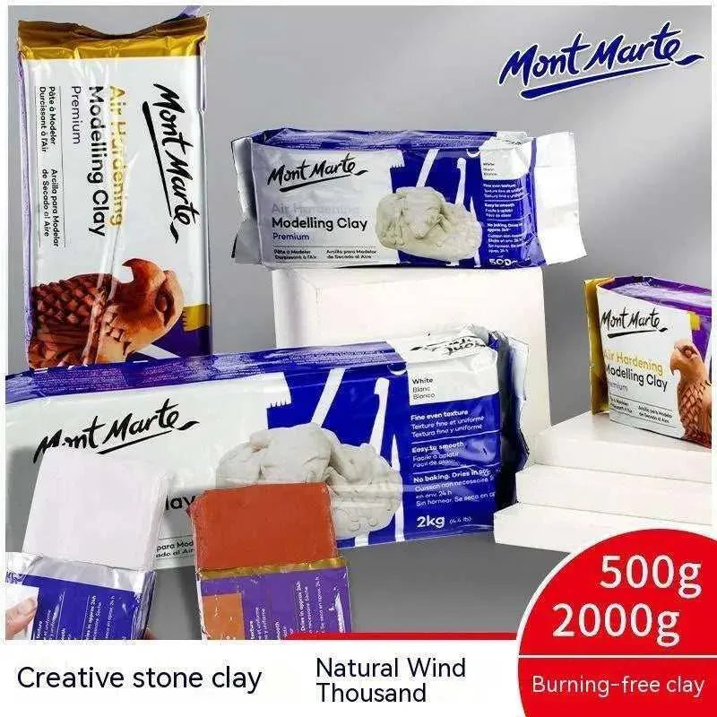 Mont Marte Modelling Clay Air Hardening No Bake Mud Sculpting Clay