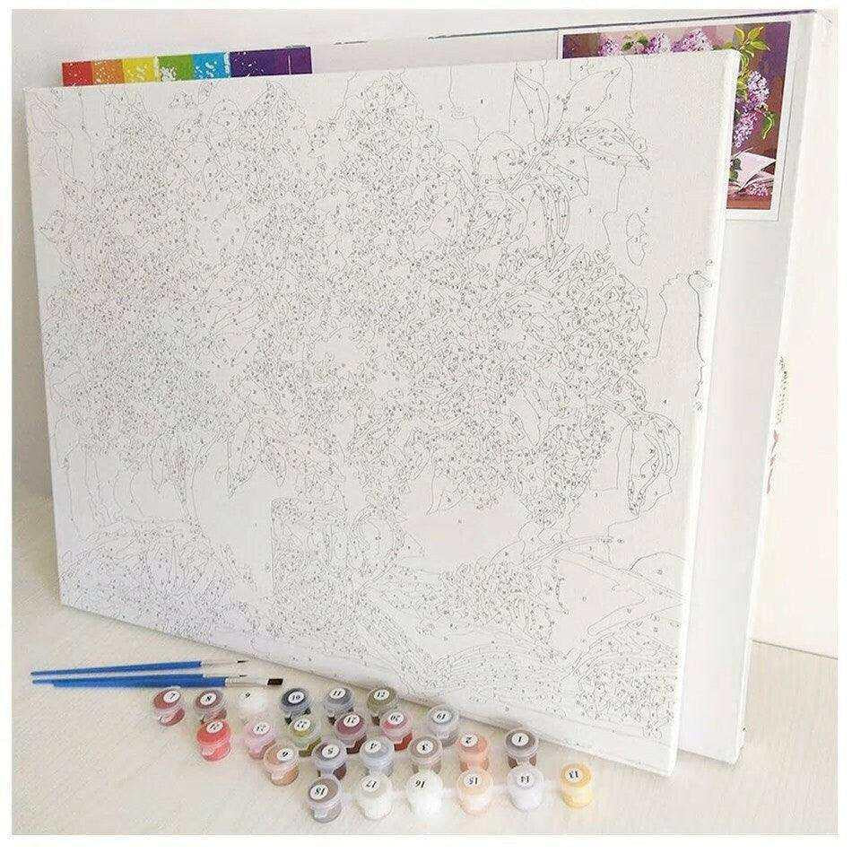 Snow mountain paint by numbers set numbered painting canvas