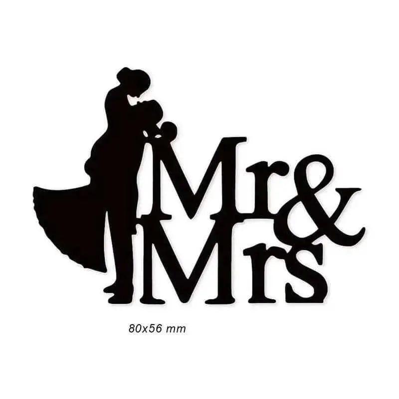 Mr & Mrs Cutting Die Wedding Couple Die Cuts Paper Embosser Scrapbook Stencils Cardmaking Supplies